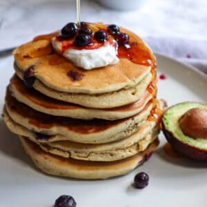 Healthy Blueberry Avocado Pancakes