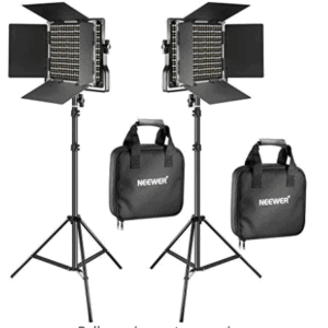 Neewer 2 Pieces Bi-color 660 LED Video Light and Stand Kit