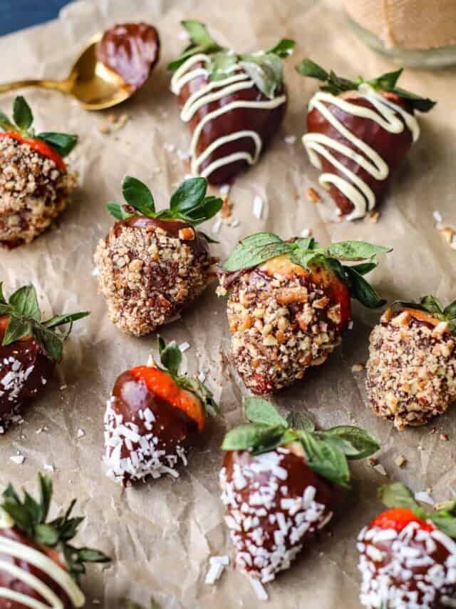 Healthy Homemade Chocolate Covered Strawberries!