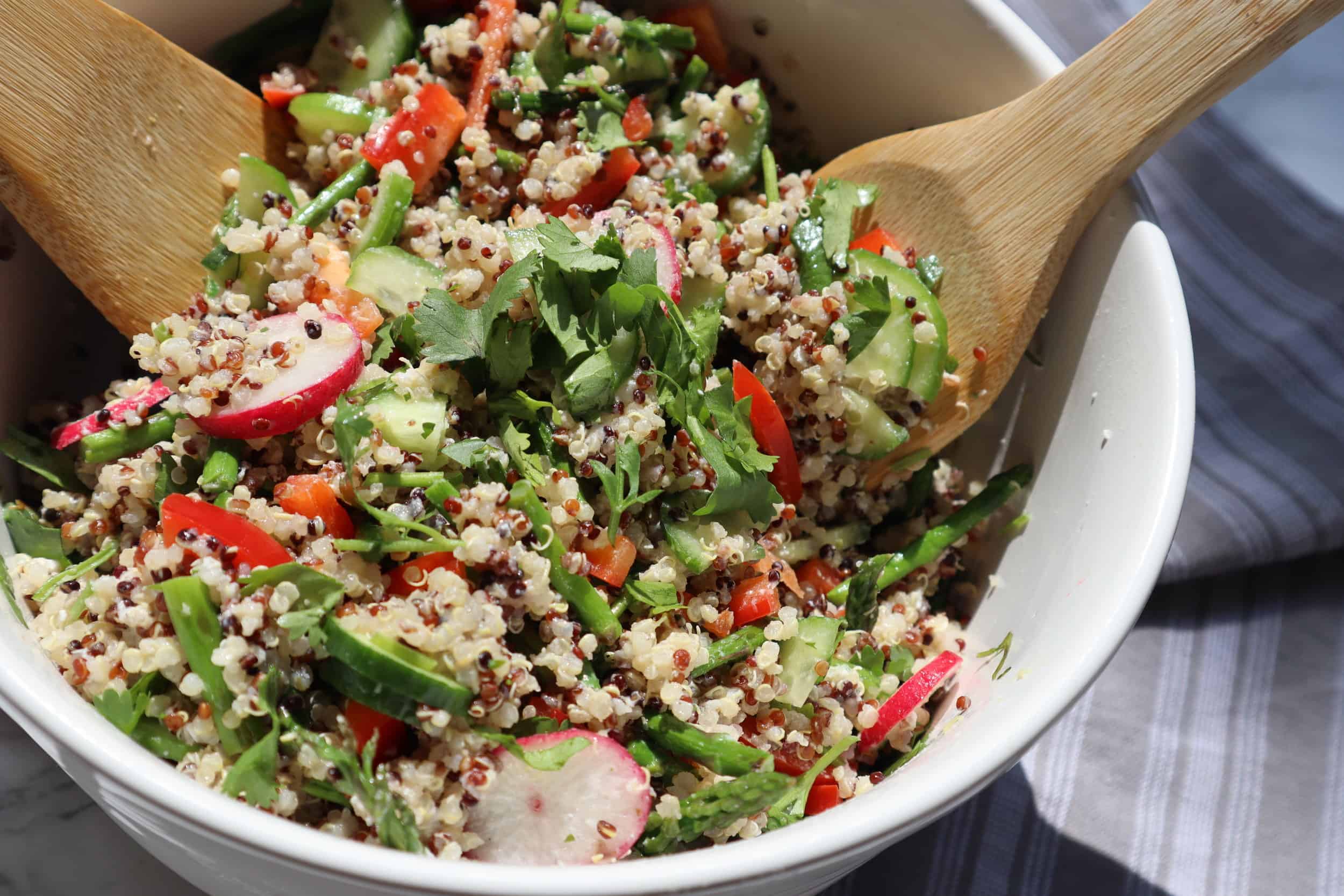 Quinoa Vegetable Salad- WAY Better than Pasta Salad! - Good Food Baddie