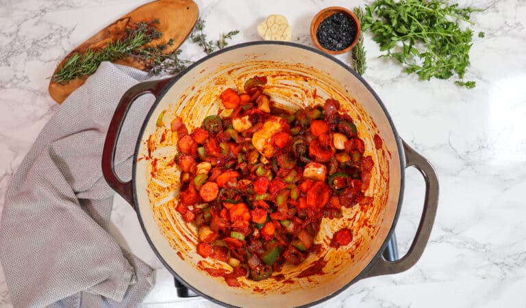 vegetables for rib sauce