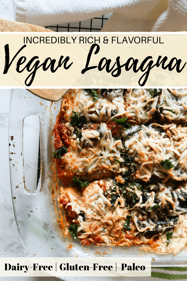vegan lasagna with eggplant noodles