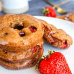 baked strawberry donuts gf