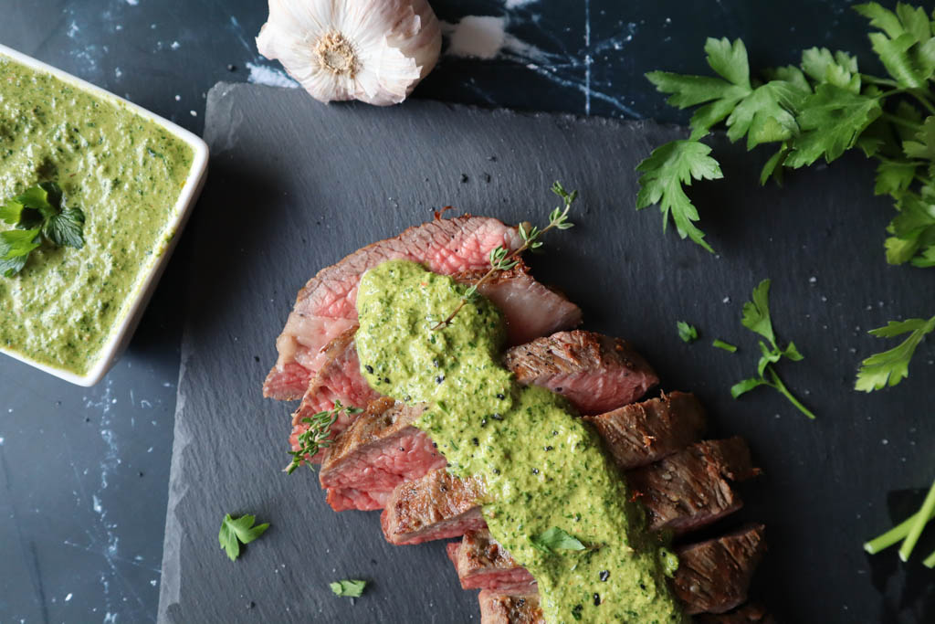 Grilled Tri-Tip Steak with Chimichurri Sauce