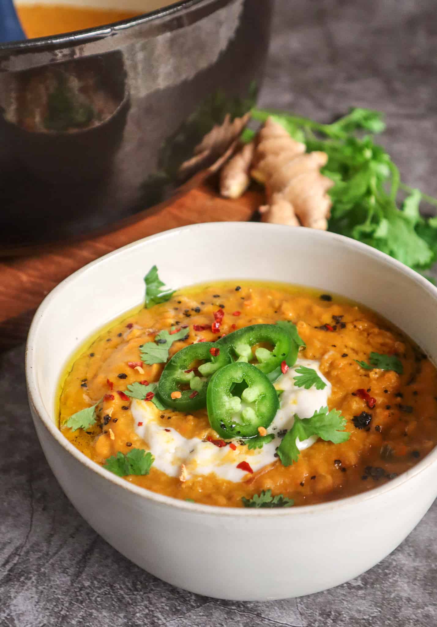 Carrot, Ginger & Lentil Soup (Meal-Prep)