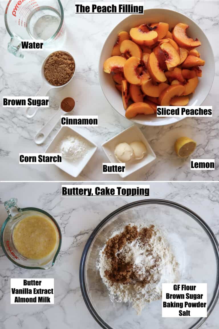 peach cobbler ingredients gluten free vegan