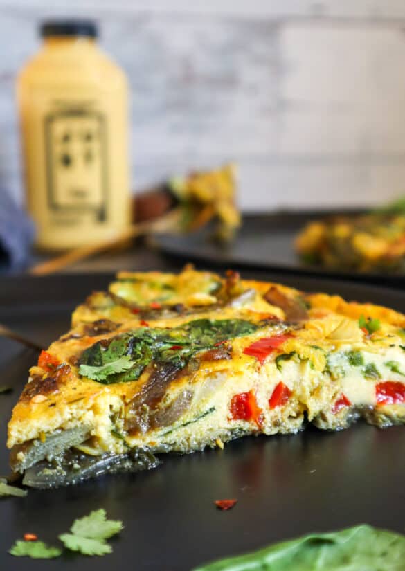 Plant-Based Spinach Artichoke Frittata Using JUST Egg - Good Food Baddie