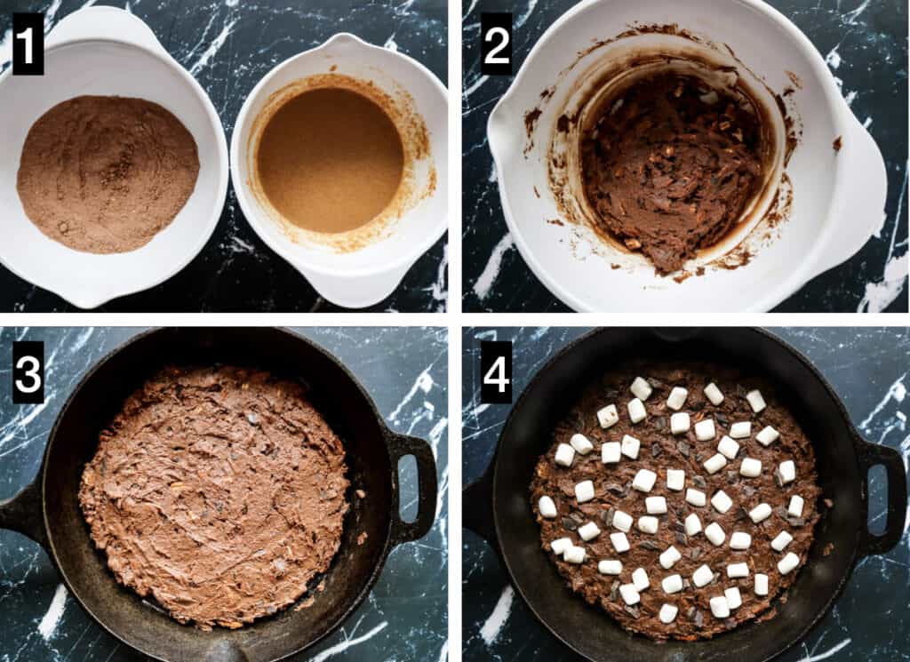 How to make Rocky Road Brownies Gluten Free Vegan. step by step images