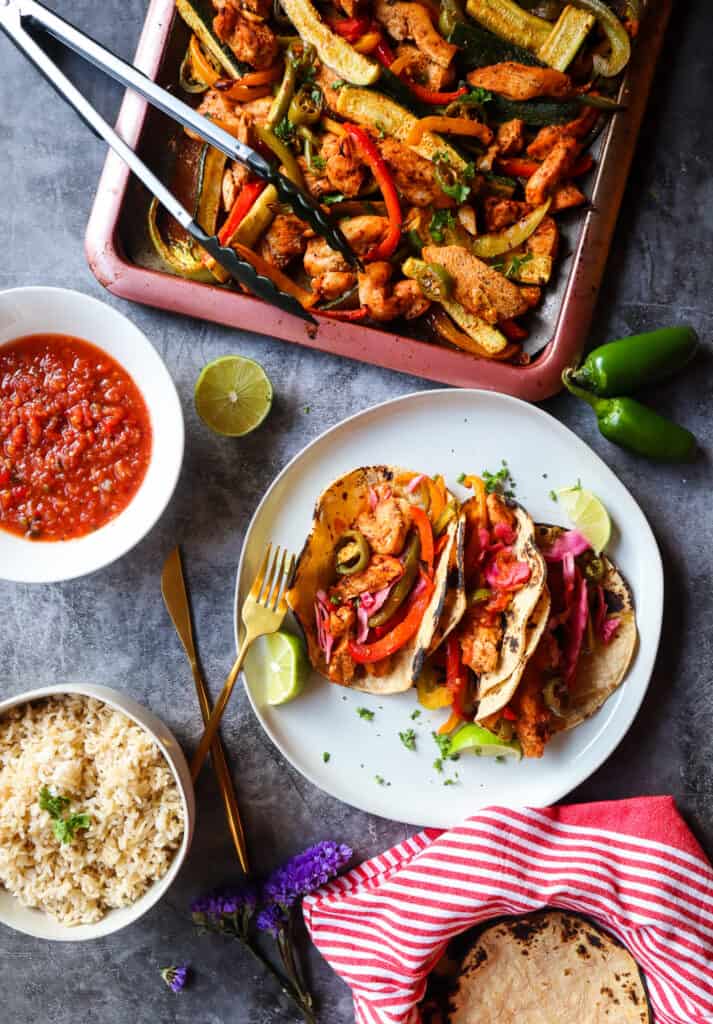 Chicken fajitas meal prep