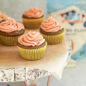 almond flour matcha cupcakes