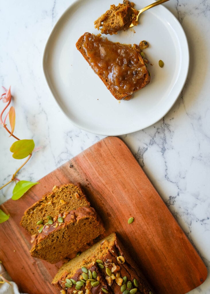 sweet potato bread with jam