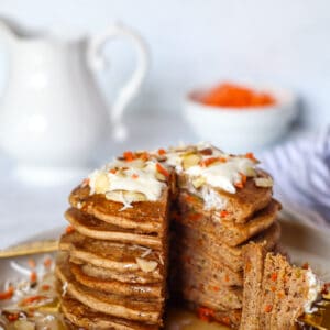 gluten free carrot cake pancakes