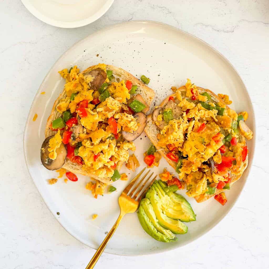 Veggie-Loaded JUST Egg Scramble - Good Food Baddie
