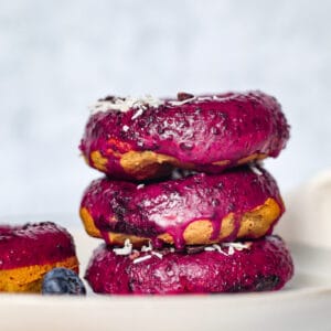 Vegan Baked Blueberry Donuts