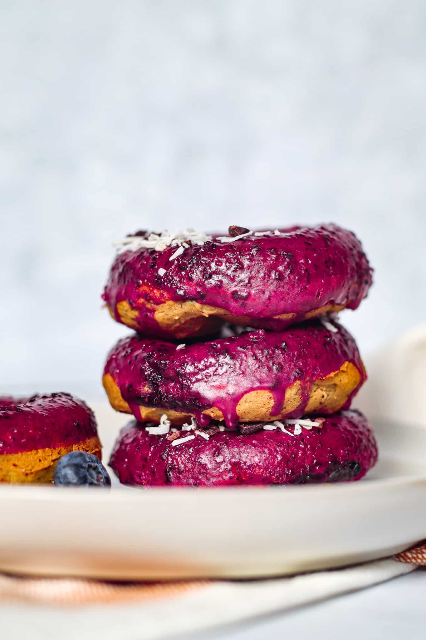 Vegan Baked Blueberry Donuts (Gluten-Free)