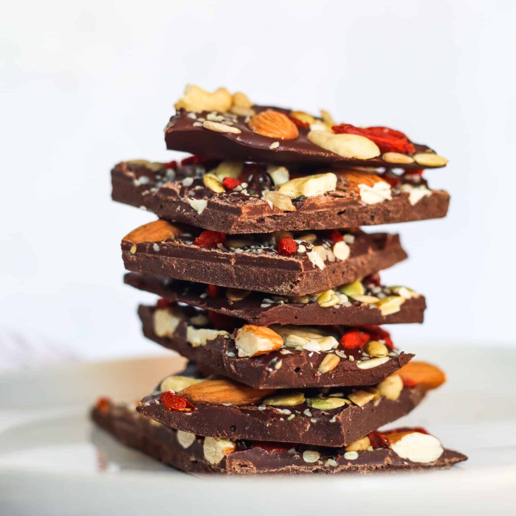 stacked gluten-free snack Sea Moss Chocolate Bark