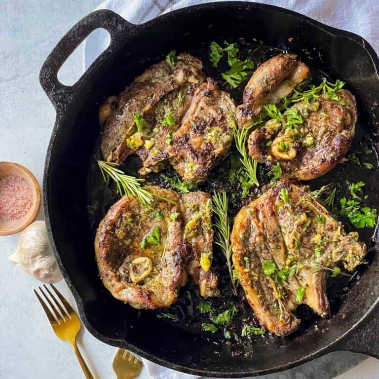 Garlic Herb Lamb Shoulder Chops - Good Food Baddie