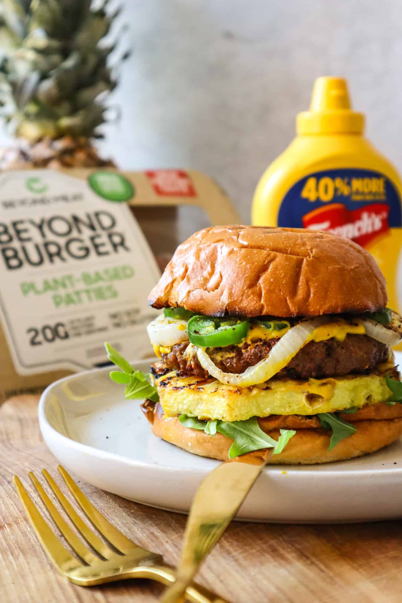 Grilled Pineapple Beyond Burger - Good Food Baddie
