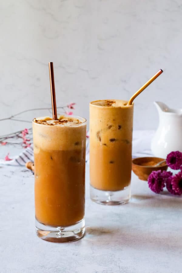 Vegan Pumpkin Cream Cold Brew (Starbucks Copycat) - Good Food Baddie