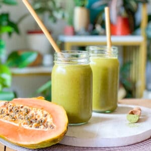 Moringa Papaya Smoothie Vegan Recipe healthy