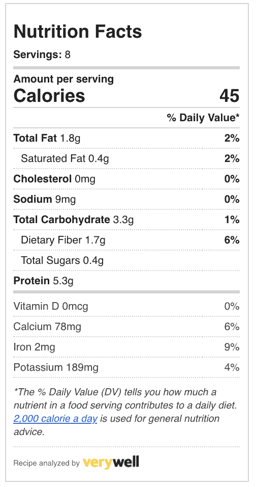 nutrition facts