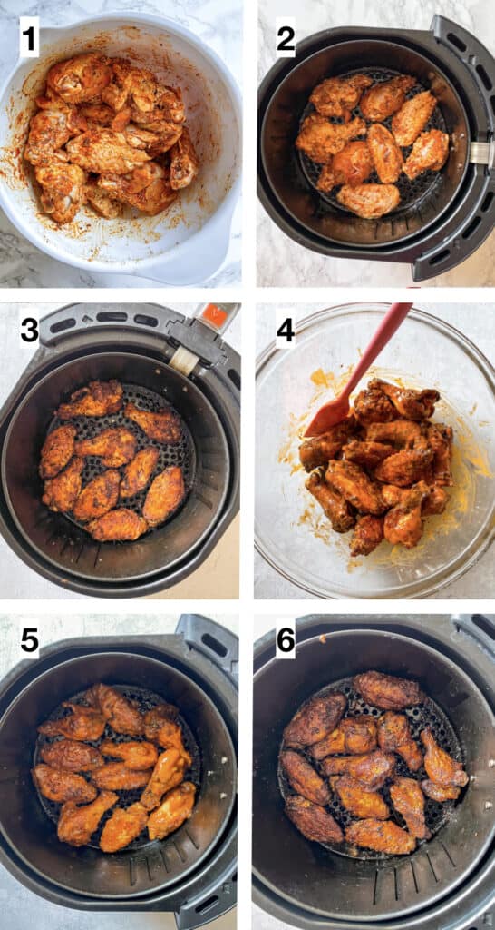 images of How to make air fryer buffalo wings