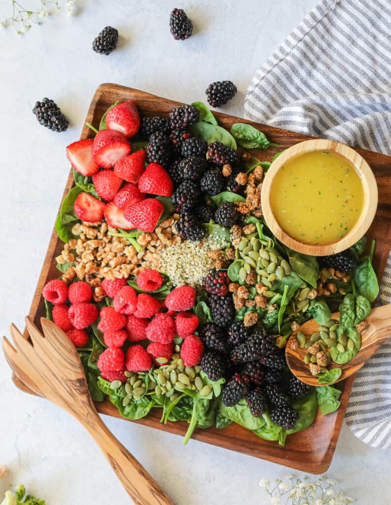 Berry Spinach Salad with Sea Moss Dressing Capri Lilly