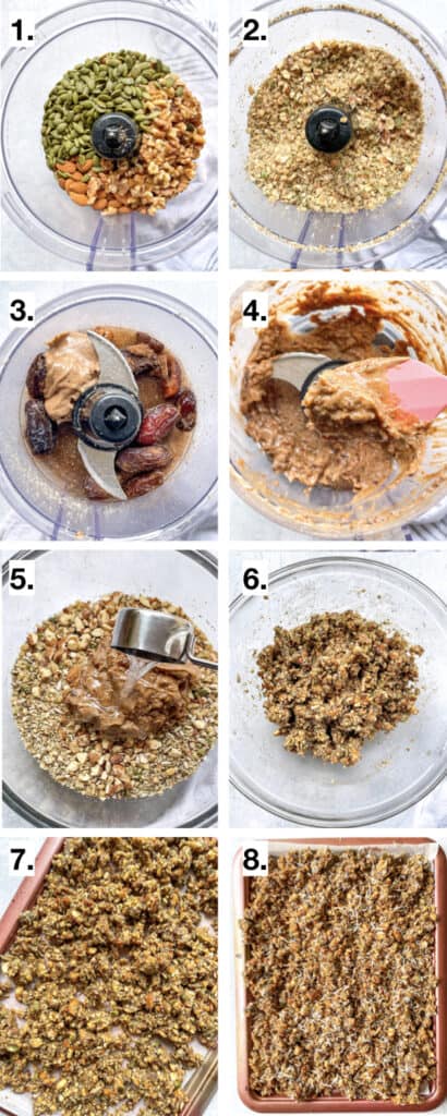 images to show how to make grainless granola