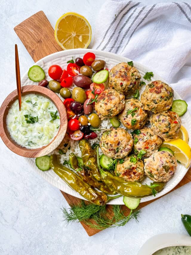 Healthy Greek Chicken Meatballs!