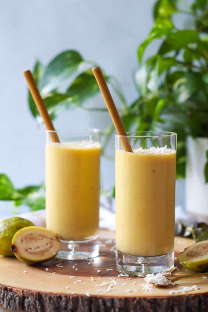 Two Tropical Guava Smoothies