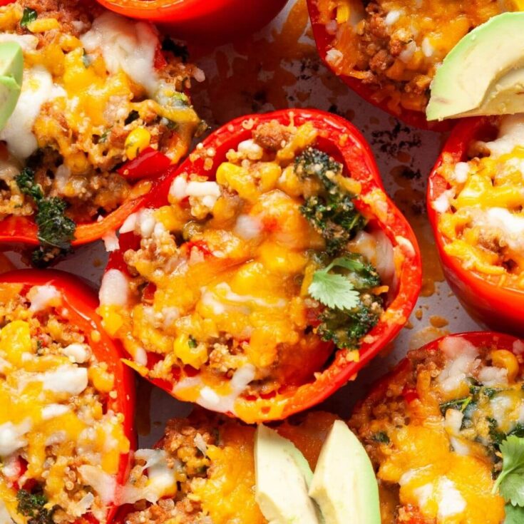 Image for Mexican Turkey Kale Quinoa Stuffed Peppers