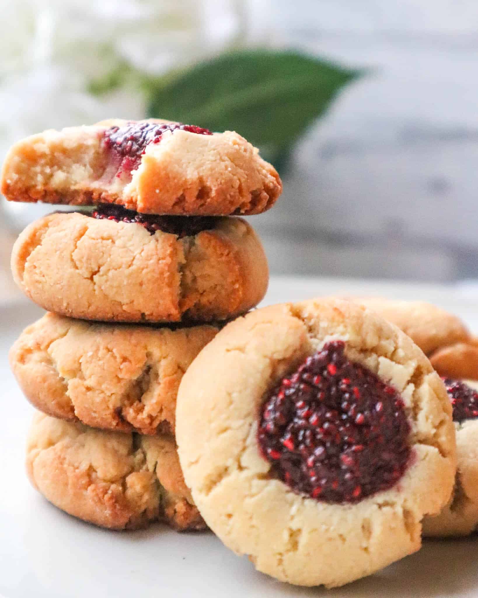 Gluten-Free Thumbprint Cookies with Raspberry Jam - Good Food Baddie