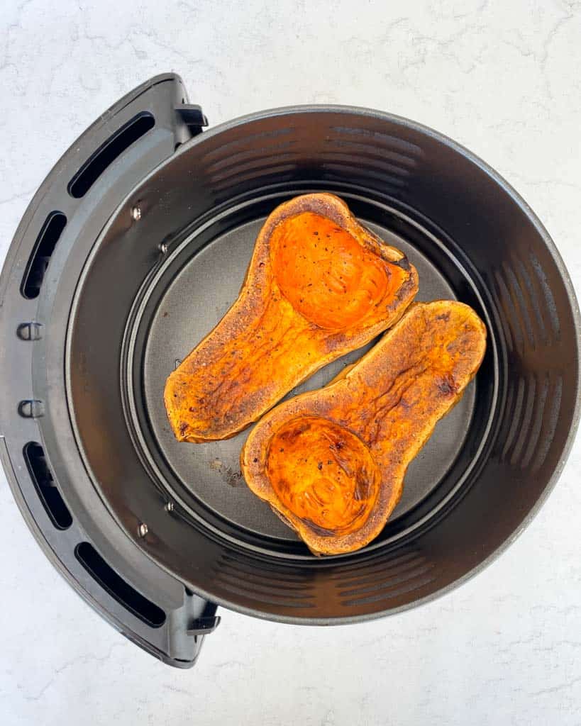 butternut squash in the air fryer fully cooked