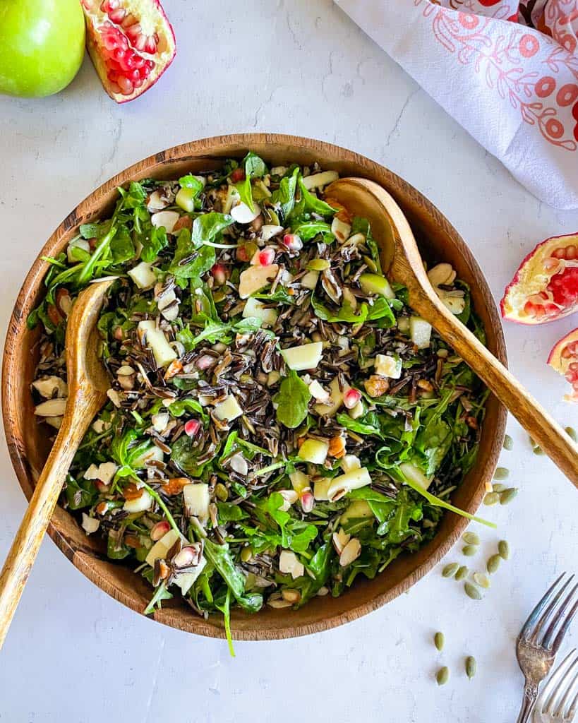 bowl of wild rice salad