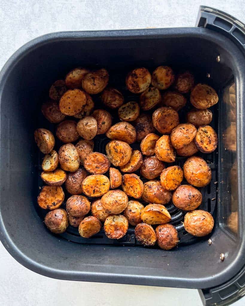 potatoes in the air fryer after cooking