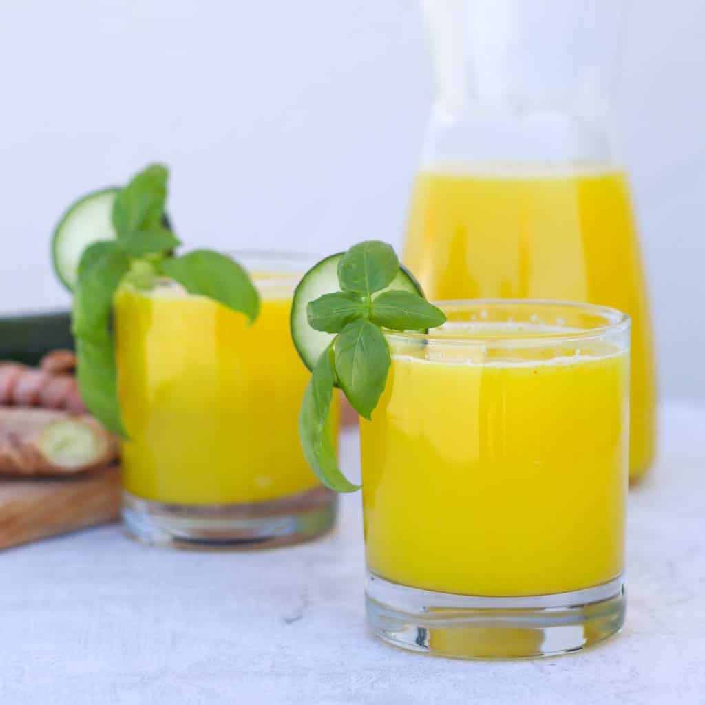 Pineapple and Cucumber Juice (No Juicer Needed)