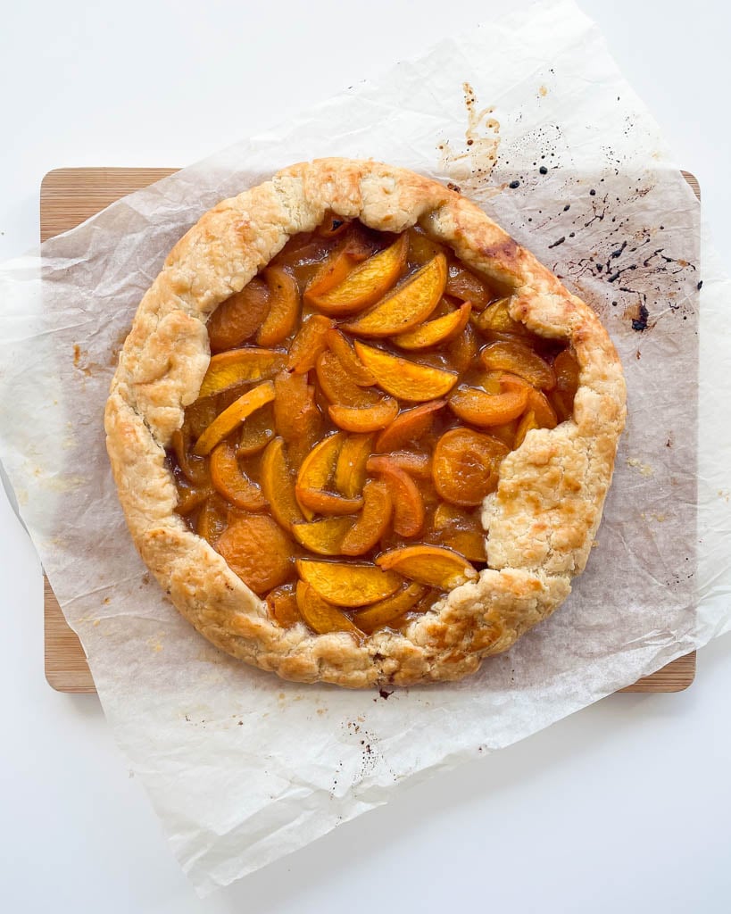 homemade apricot galette