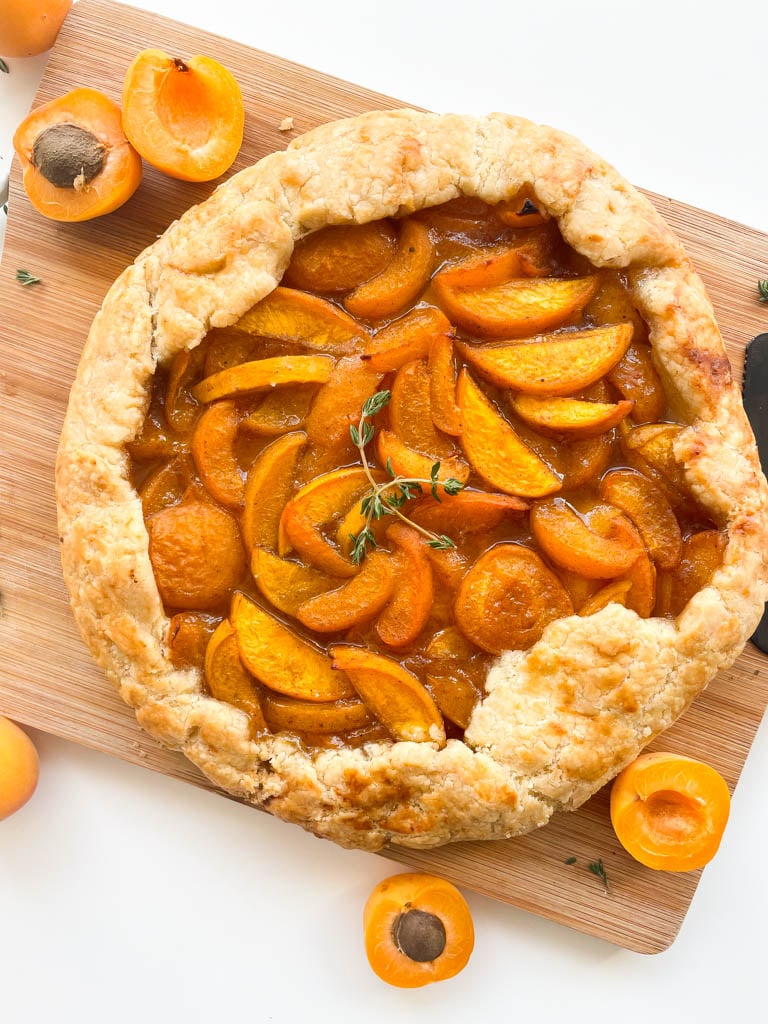 homemade gluten free apricot and peach galette