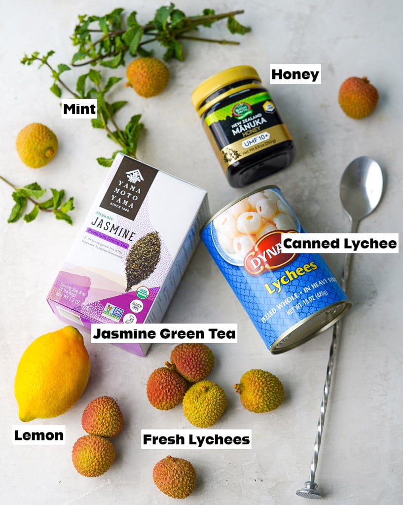 ingredients needed to make lychee tea