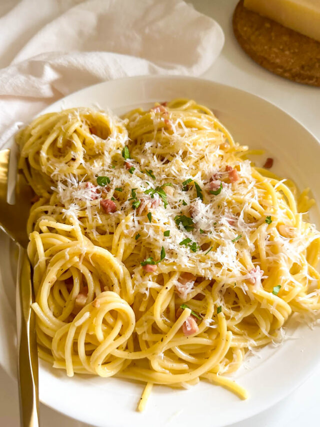 Easy Gluten-Free Carbonara - Good Food Baddie