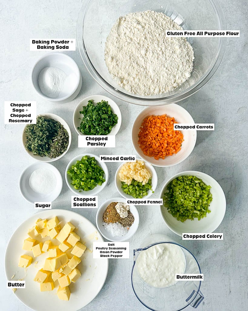 ingredients for stuffing biscuits
