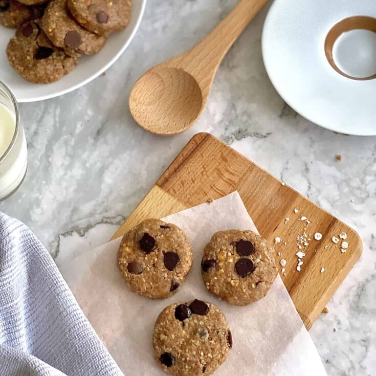 Image for No-Bake Peanut Butter Chocolate Chip Oat Cookies