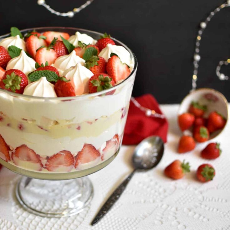 Image for Strawberry Trifle (with an Easy Special Custard)- Simple Living Recipes