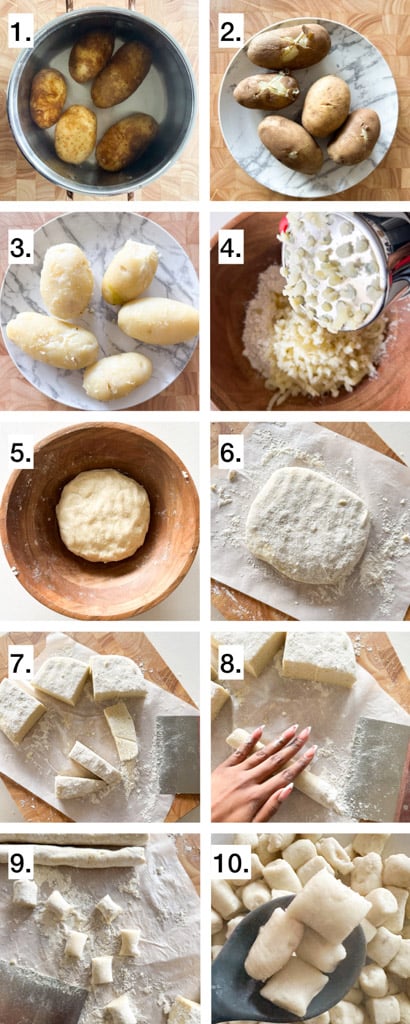 steps to show how to make gnocchi