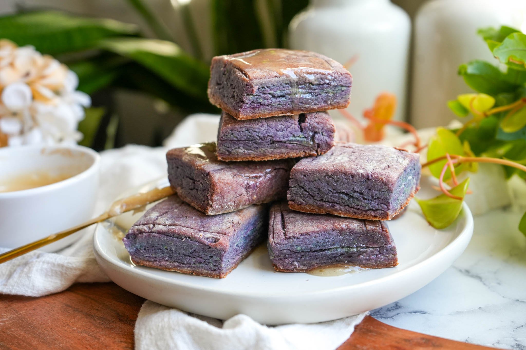 homemade gluten free purple sweet potato biscuits