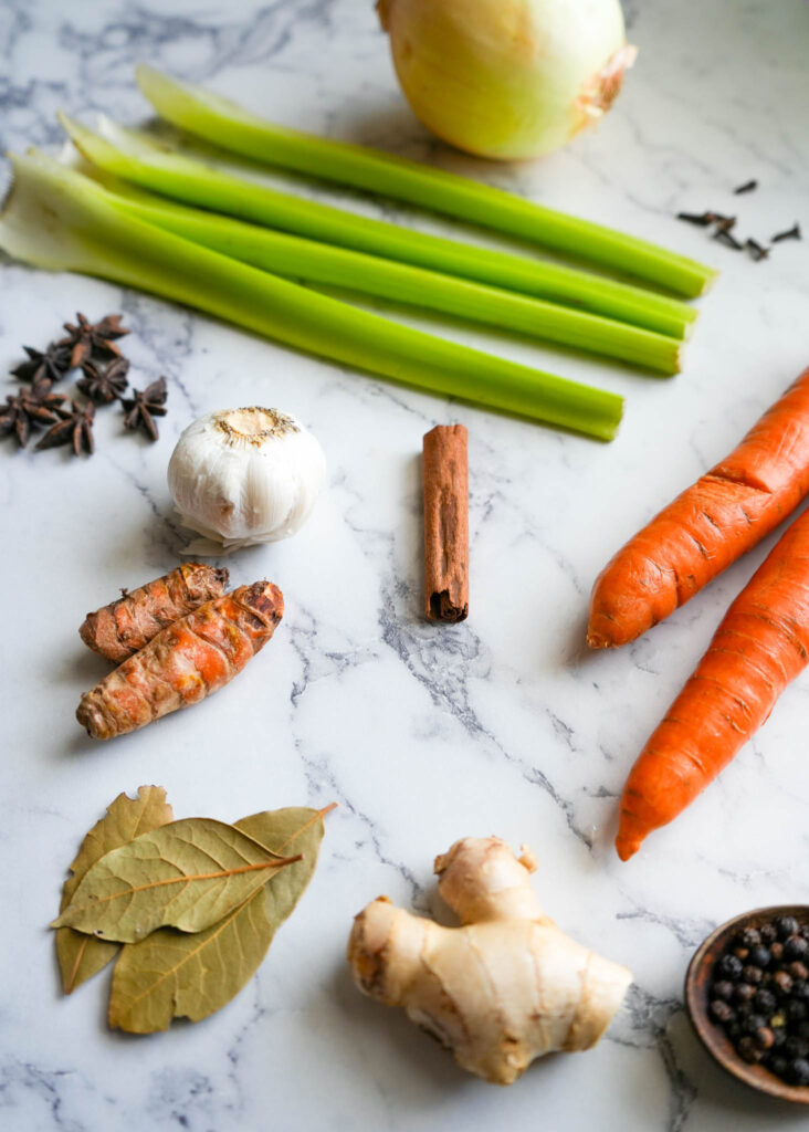 ingredients to make bone broth