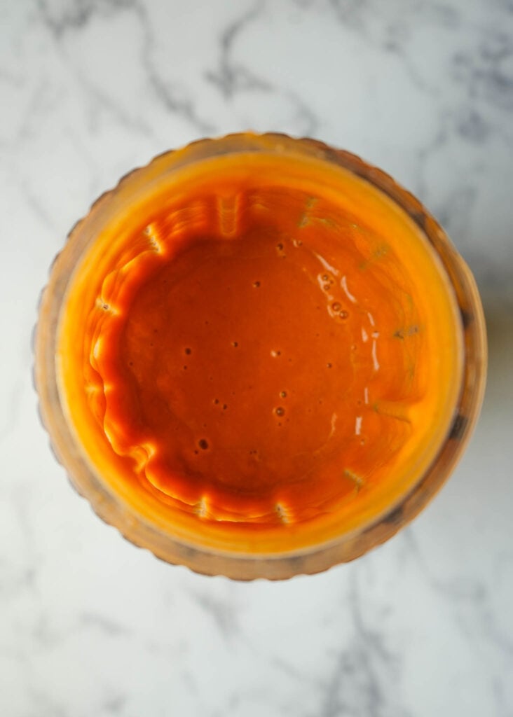 pumpkin puree mixture in a blender