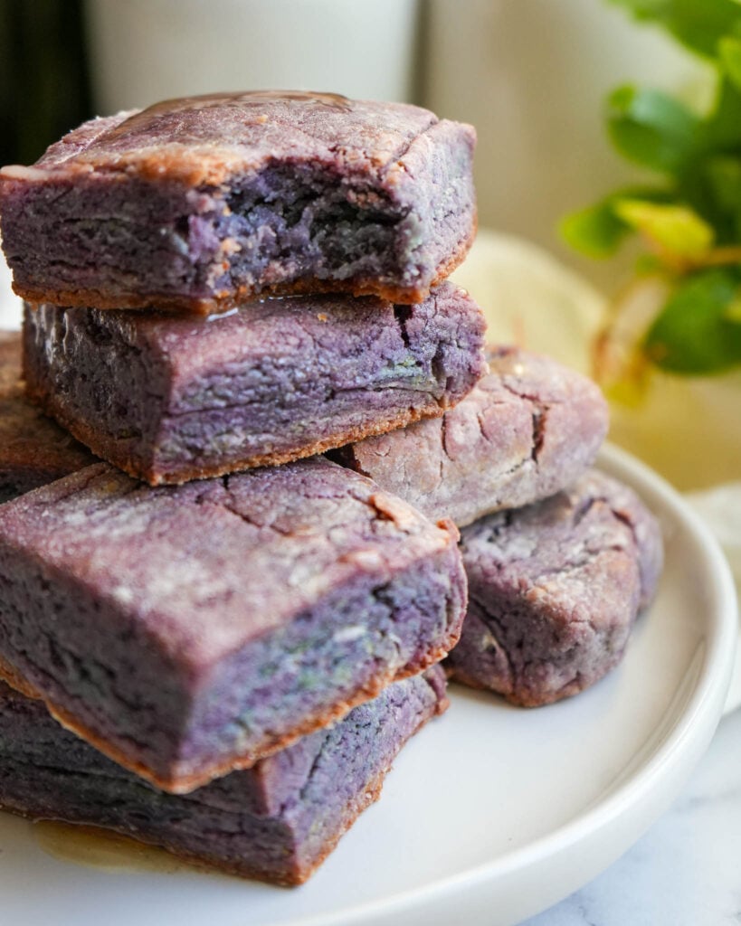 homemade gluten free purple sweet potato biscuits