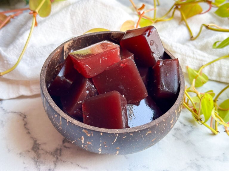 homemade collagen gummies in a bowl