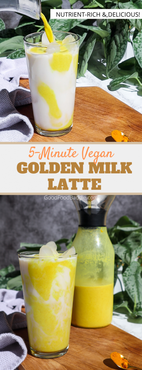 5 minutes golden milk latte